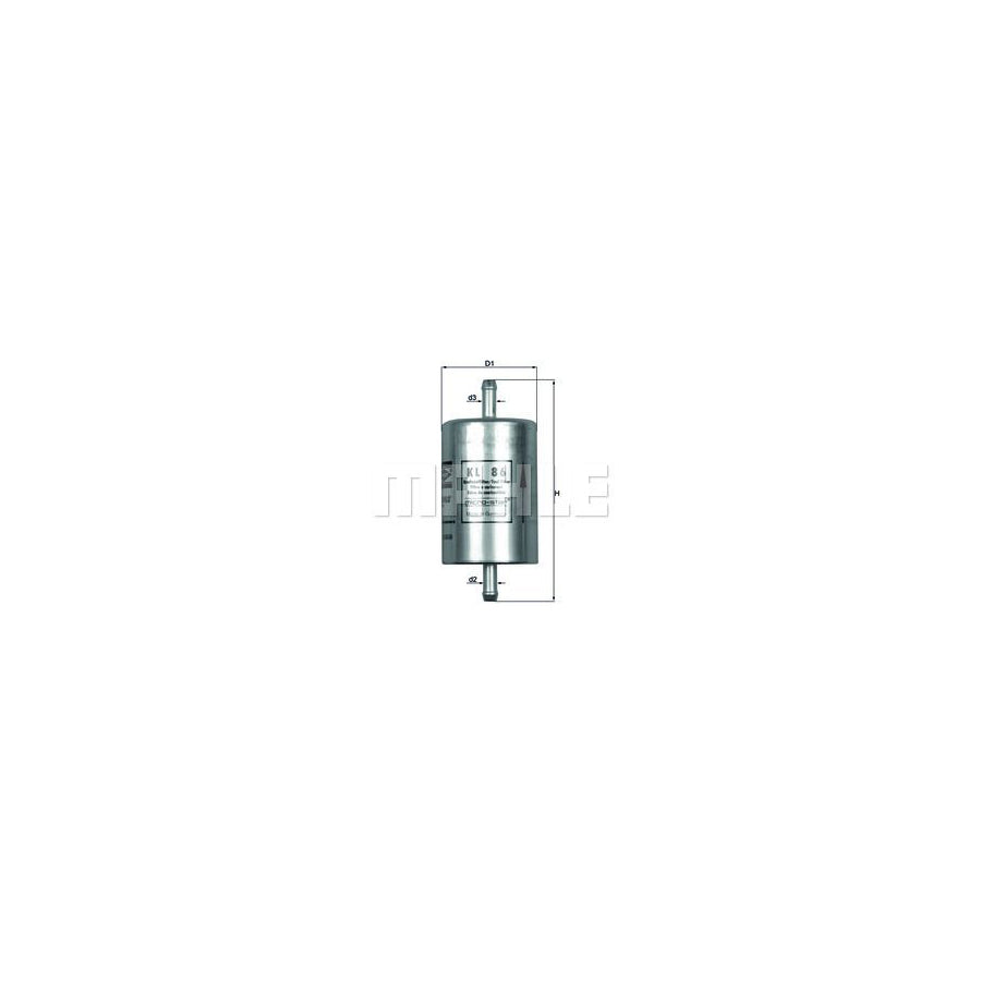 MAHLE ORIGINAL KL 86 Fuel filter In-Line Filter