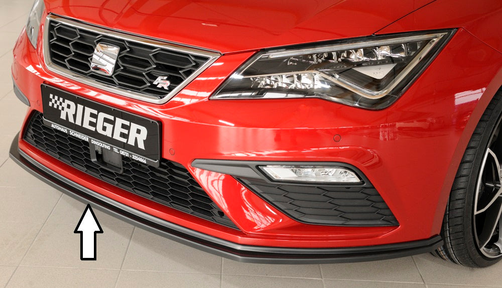 Rieger 00027030 SEAT 5F Front Splitter (Leon FR & Leon Cupra)