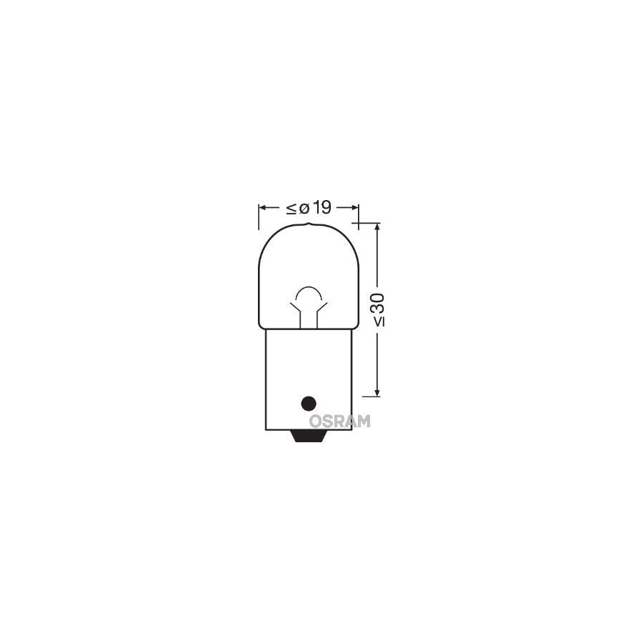 OSRAM ORIGINAL 5637-02B Bulb, licence plate light 24V 10W, R10W, BA15s