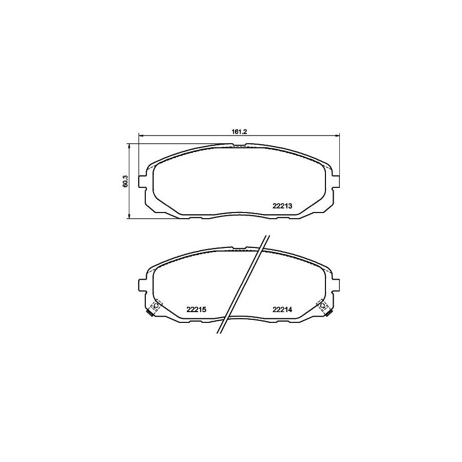 Hella 8DB 355 039 441 Brake Pad Set For Kia Carnival Iii Mpv Yp Incl Wear Warning Contact With Accessories