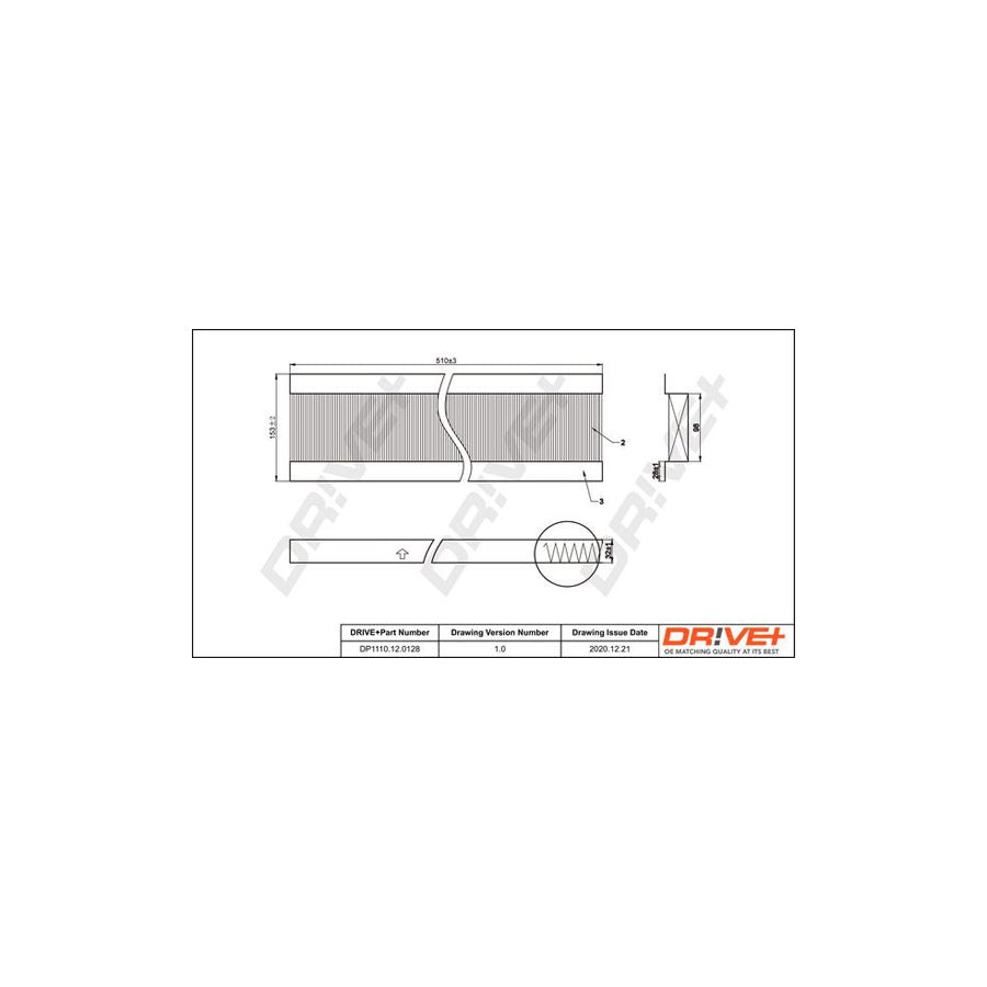 Dr!Ve+ Dp1110.12.0128 Pollen Filter | Duco Car Parts UK Car Parts