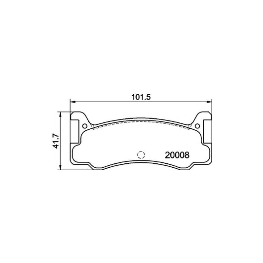 Hella 8DB 355 005 701 Brake Pad Set Not Prepared For Wear Indicator