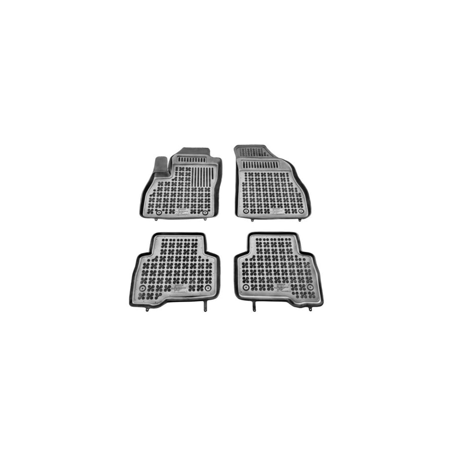 REZAW PLAST 201209 Floor mat set Elastomer, Front and Rear, Quantity: 4, Black