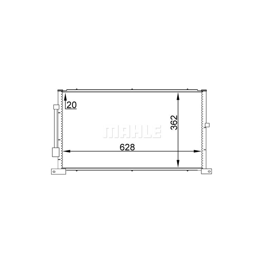 MAHLE ORIGINAL AC 258 000S Air conditioning condenser for FORD MONDEO without dryer