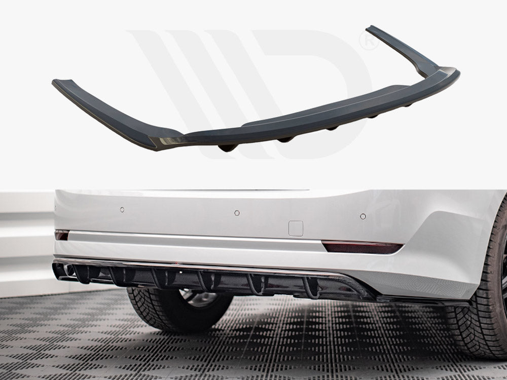 Maxton Design SK-OC-4-RD2T+RD3T Central Rear Splitter (vertical Bars) Skoda Octavia MK4 | Duco Car Parts UK Car Parts