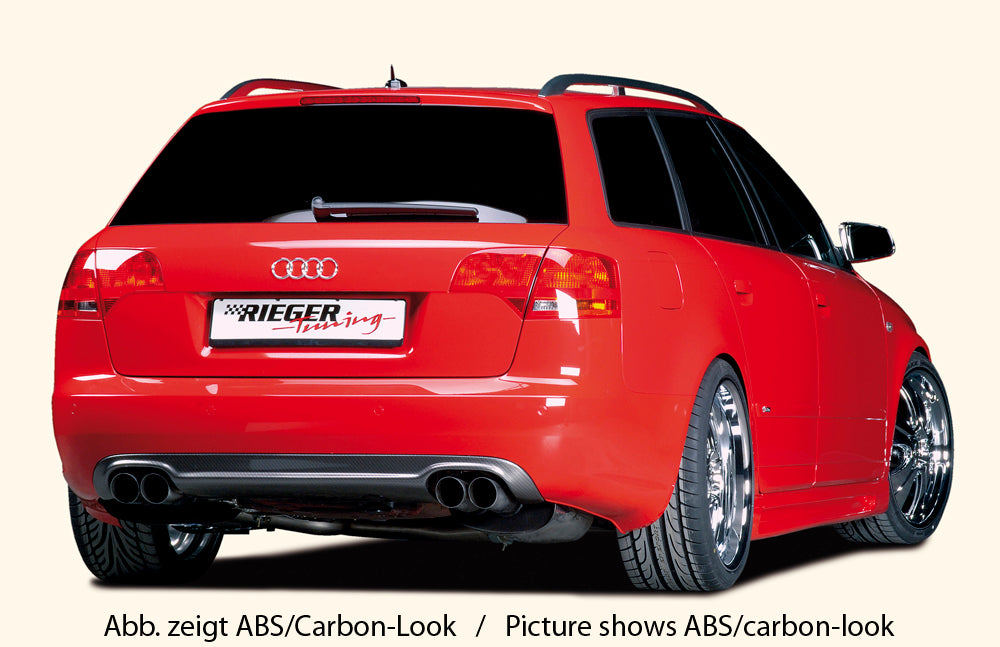 Rieger 00055227 Audi 8E B7 A4 Rear Diffuser for Twin Tailpipe Left & Right -  Matte Black