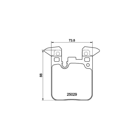 Hella 8DB 355 021 341 Brake Pad Set Prepared For Wear Indicator With Counterweights