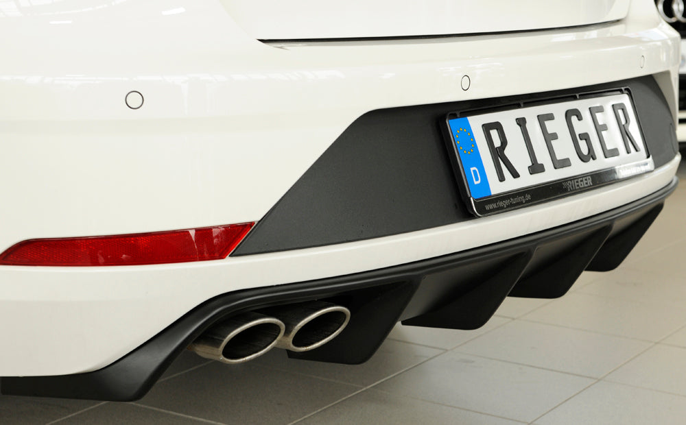 Rieger 00027035 SEAT 5F Leon FR Rear Diffuser for Twin Tailpipe Left -  Matte Black