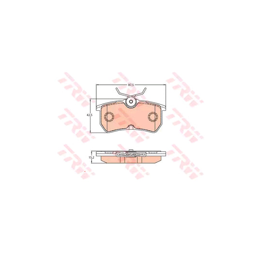 TRW Gdb2140 Brake Pad Set For Ford Fiesta Not Prepared For Wear Indicator