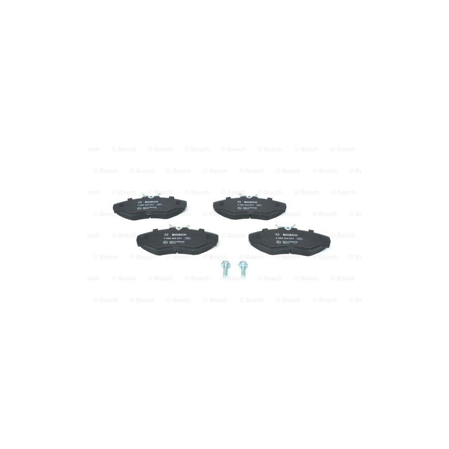 Bosch 0986424531 Brake Pad Set With Anti Squeak Plate With Bolts Screws With Accessories BP284
