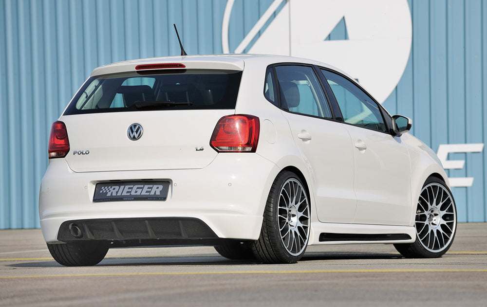 Rieger 00099795 VW 6R Polo Mk6 Rear Diffuser for Original Tailpipe Left - Carbon-Look