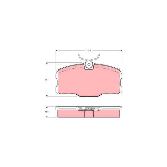 TRW Gdb418 Brake Pad Set Not Prepared For Wear Indicator With Brake Caliper Screws With Accessories