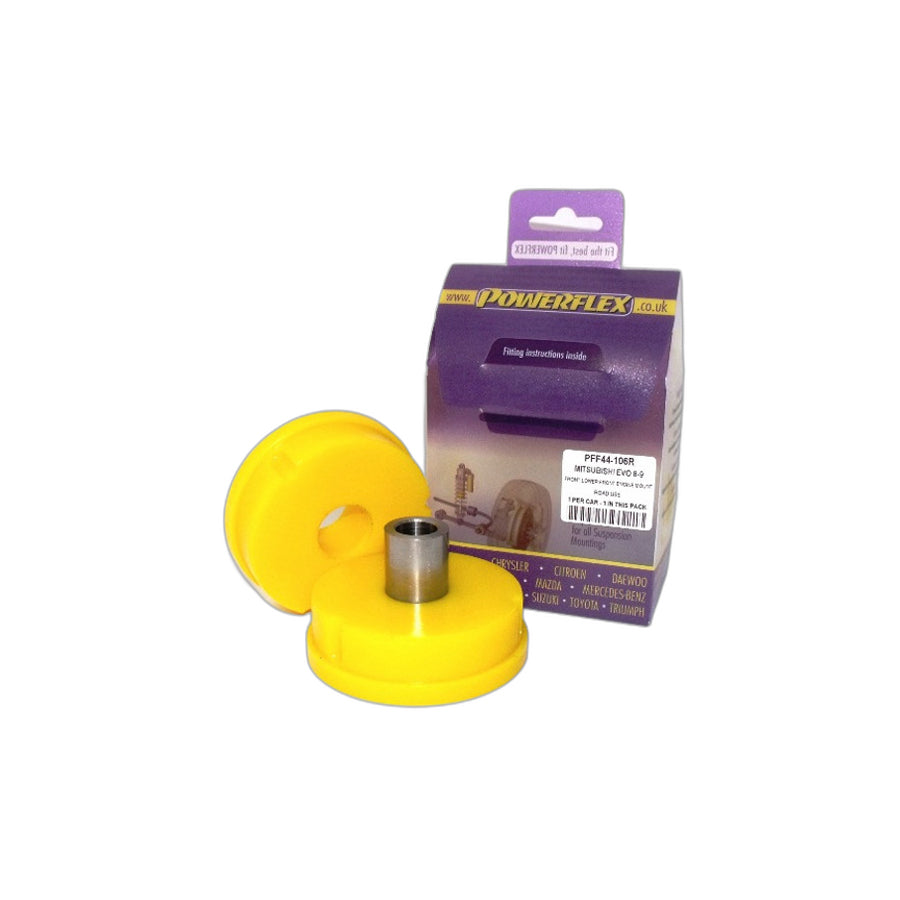 Powerflex PFF44-106R Mitsubishi Lancer Evo Front Lower Front Engine Mount (Road) | Duco Car Parts UK Car Parts