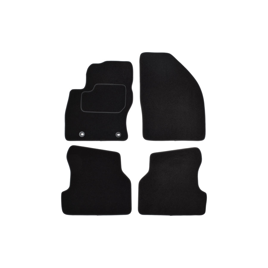 CUSTOPOL Tailored FOR120C Floor mat set for FORD FOCUS Textile, Front and Rear, Quantity: 4, Black
