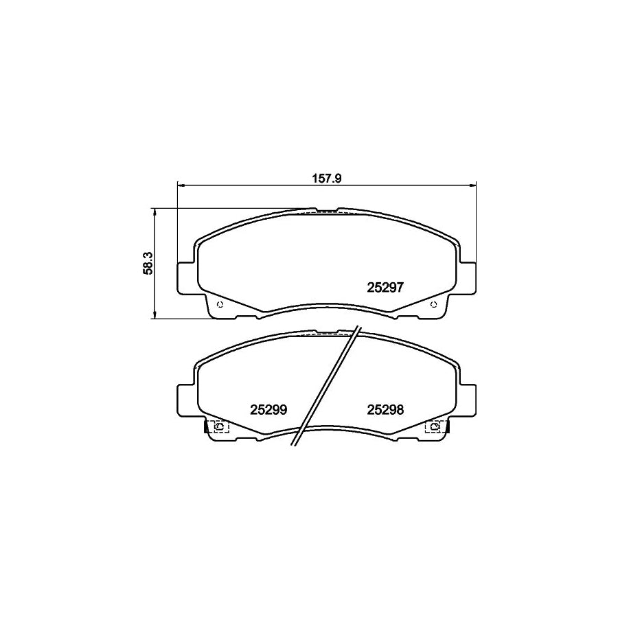 Hella 8DB 355 019 601 Brake Pad Set For With Acoustic Wear Warning