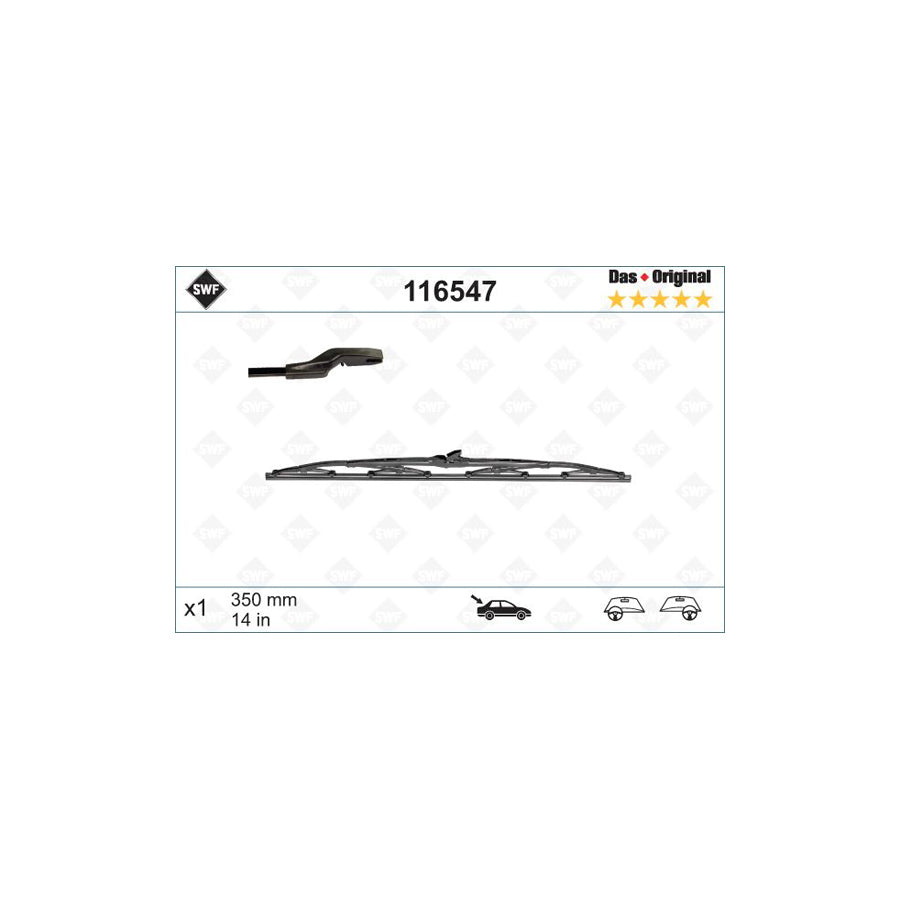 Swf Original Rear 116547 Wiper Blade | Duco Car Parts UK Car Parts