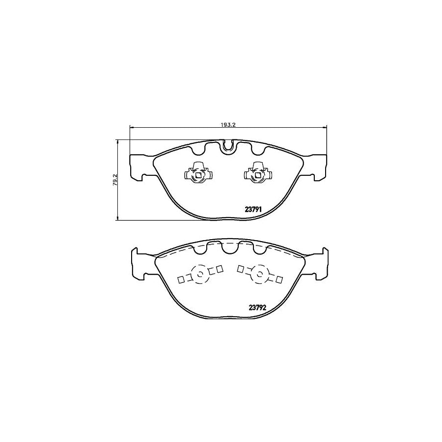 Hella 8DB 355 006 551 Brake Pad Set Prepared For Wear Indicator