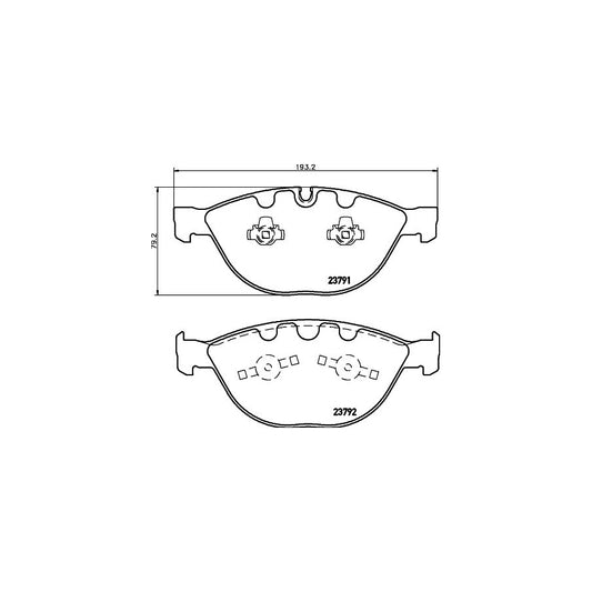 Hella 8DB 355 006 551 Brake Pad Set Prepared For Wear Indicator