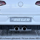 Rieger 00059568 VW Mk7 Golf R Rear Diffuser for Twin Tailpipe Centre -  Matte Black