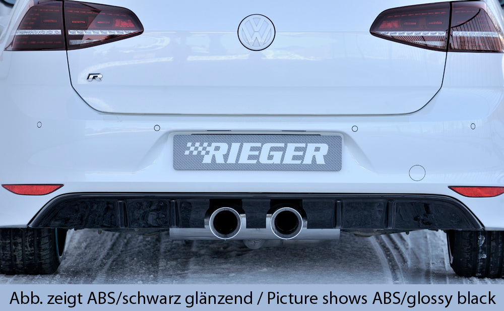 Rieger 00059568 VW Mk7 Golf R Rear Diffuser for Twin Tailpipe Centre -  Matte Black