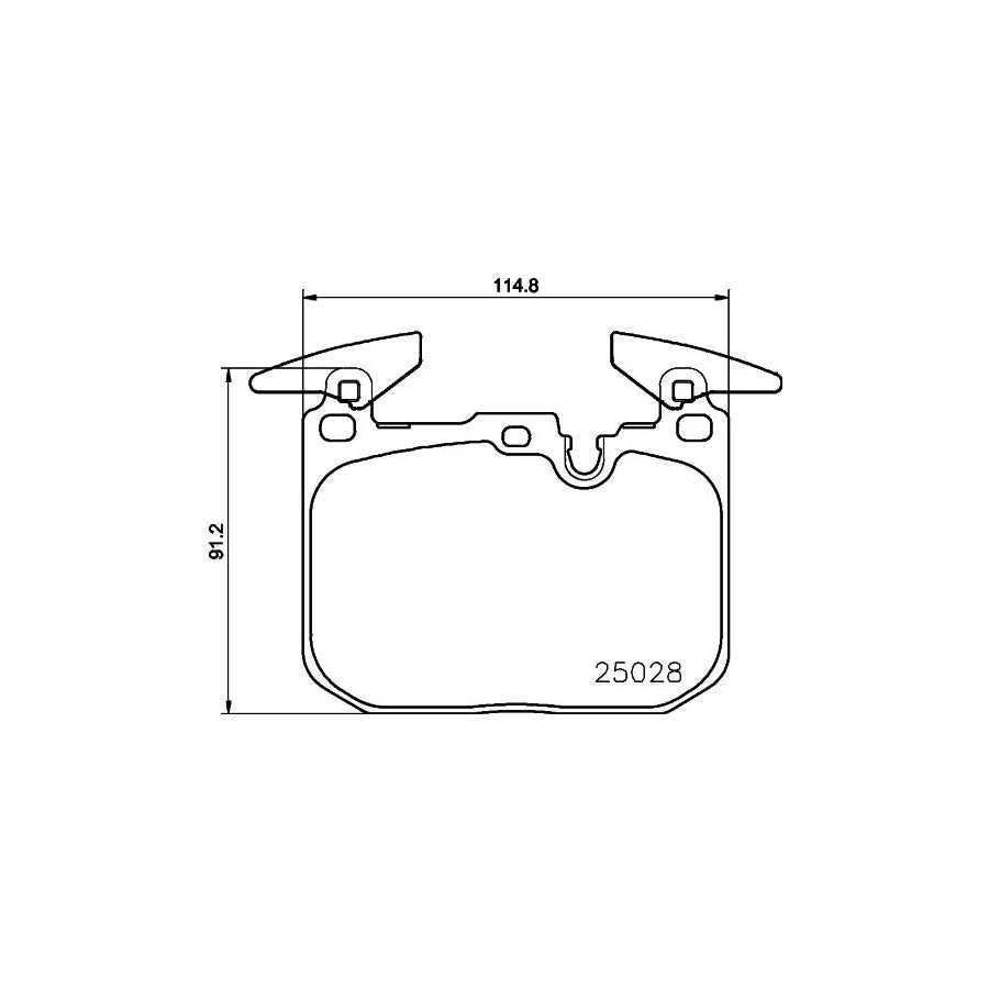 Hella 8DB 355 023 141 Brake Pad Set Prepared For Wear Indicator With Counterweights