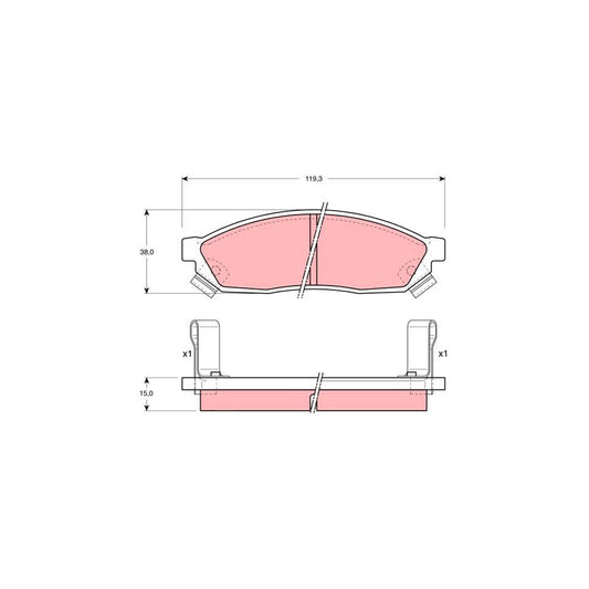 TRW Gdb1038 Brake Pad Set With Acoustic Wear Warning