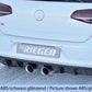 Rieger 00059568 VW Mk7 Golf R Rear Diffuser for Twin Tailpipe Centre -  Matte Black
