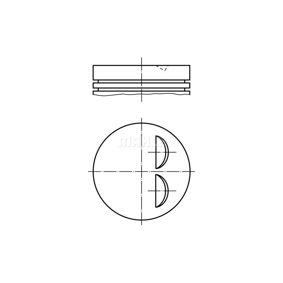 MAHLE ORIGINAL 011 46 00 Piston 93,0 mm, without cooling duct