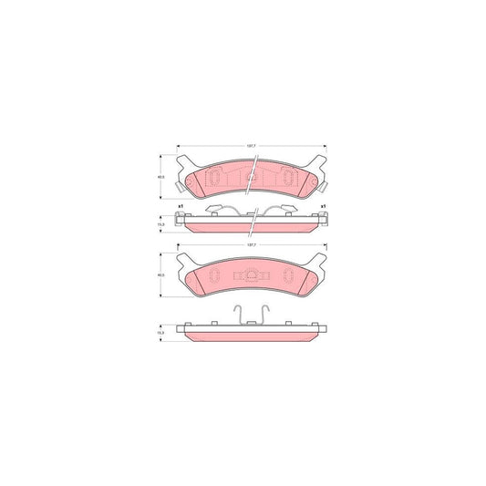 TRW Gdb896 Brake Pad Set For Hyundai Sonata With Acoustic Wear Warning