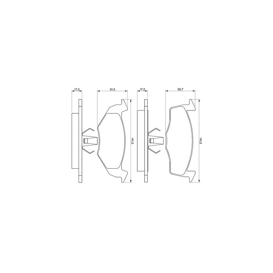 Bosch 0986424361 Brake Pad Set BP172