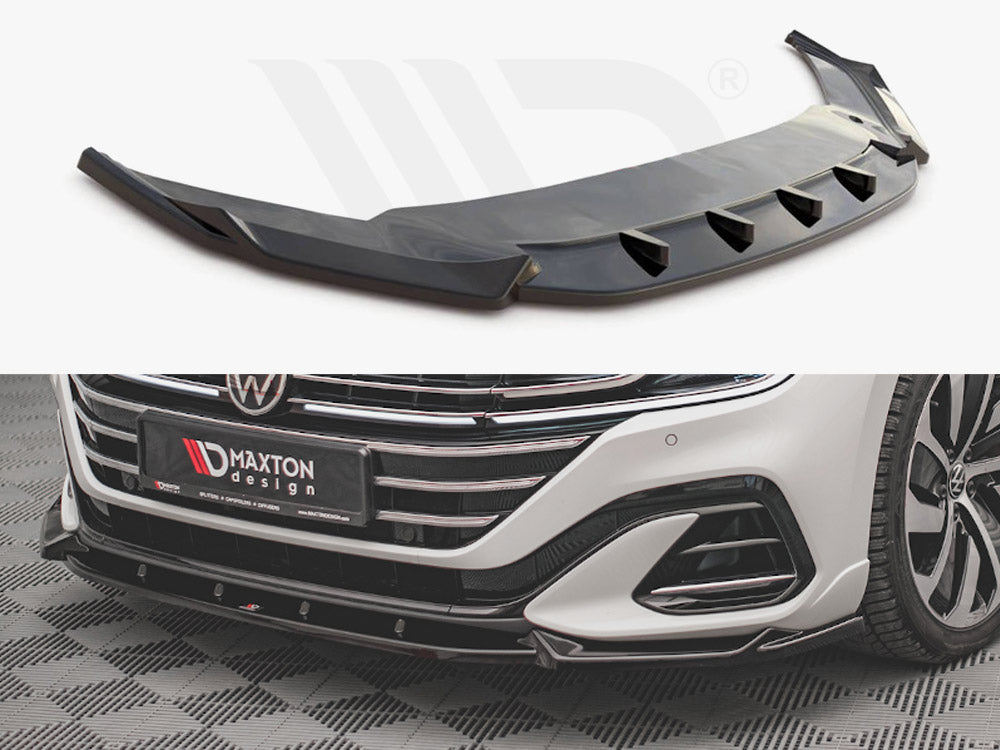 Maxton Design VW-AR-1F-RLINE-FD1T Front Splitter V.1 VW Arteon R-line Facelift (2020-) | Duco Car Parts UK Car Parts