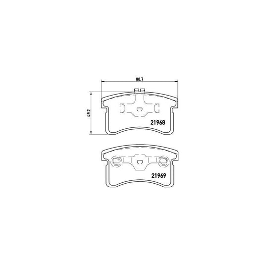 Brembo P 16 006 Brake Pad Set Excl Wear Warning Contact