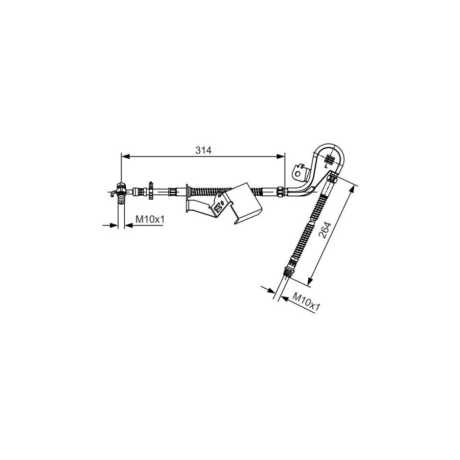 BOSCH 1 987 481 470 Brake Hose 504Mm M10X1 