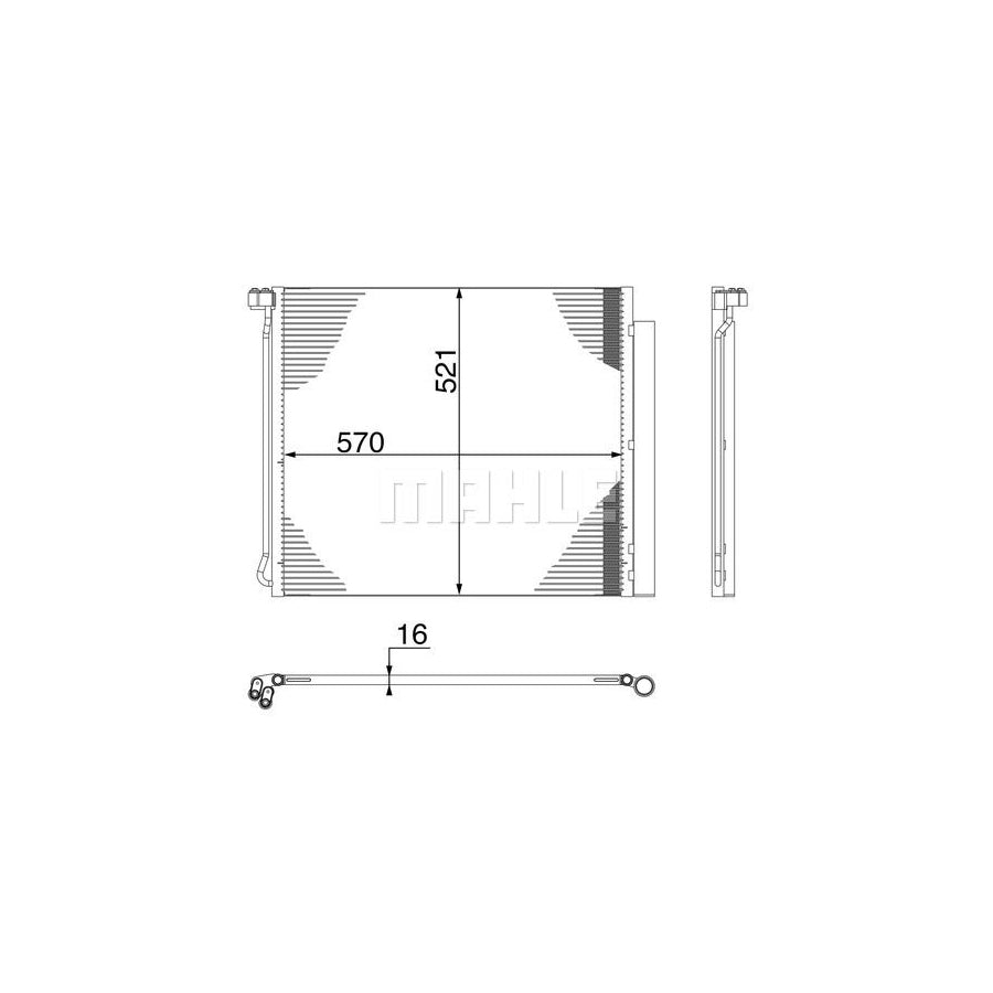 MAHLE ORIGINAL AC 269 000S Air conditioning condenser with dryer