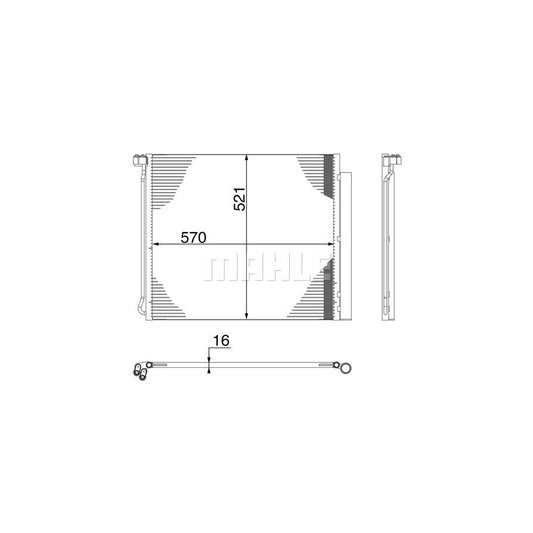 MAHLE ORIGINAL AC 269 000S Air conditioning condenser with dryer