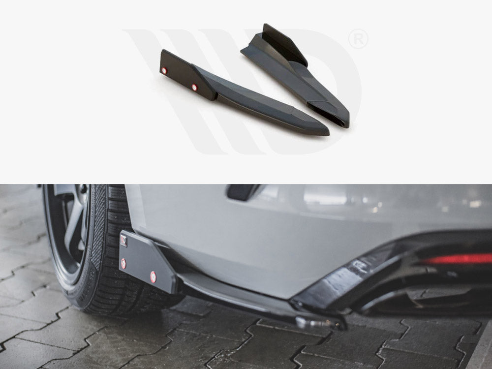 Maxton Design SK-OC-4-RS-RSD2T Rear Side Splitters V.2 + Flaps Skoda Octavia Rs MK4 | Duco Car Parts UK Car Parts