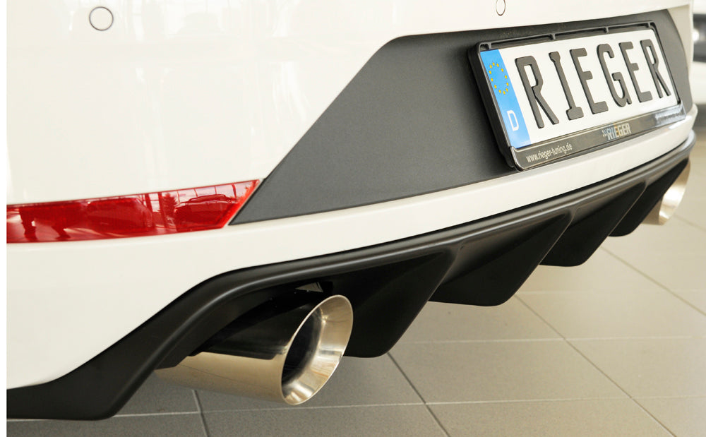 Rieger 00027036 SEAT 5F Leon FR Rear Diffuser for Sport Tailpipe Left & Right -  Matte Black