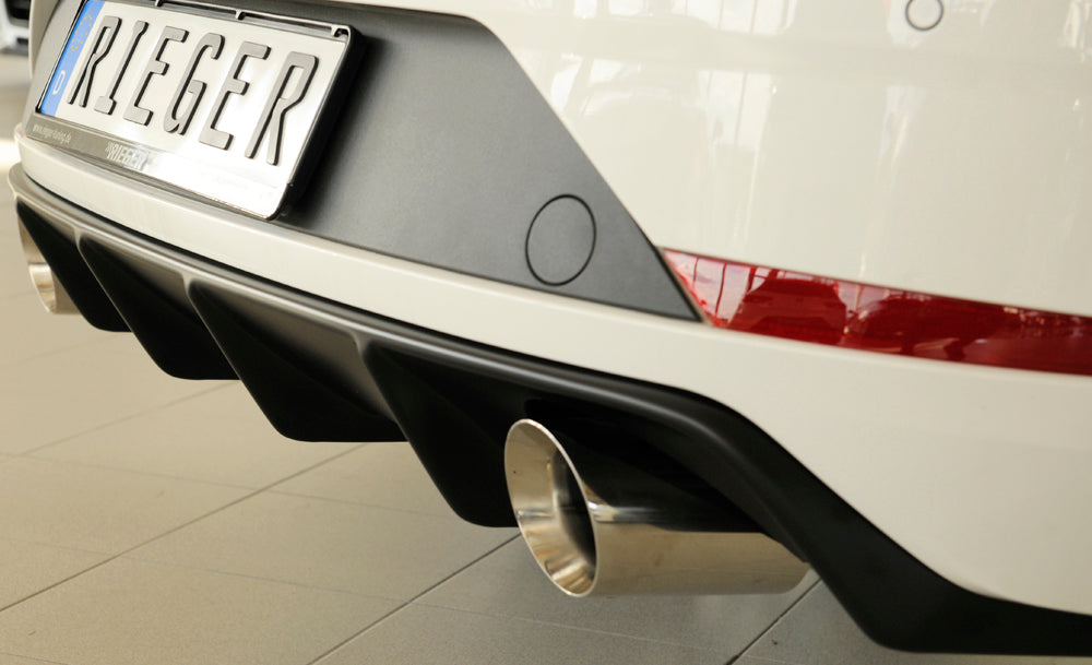 Rieger 00027036 SEAT 5F Leon FR Rear Diffuser for Sport Tailpipe Left & Right -  Matte Black