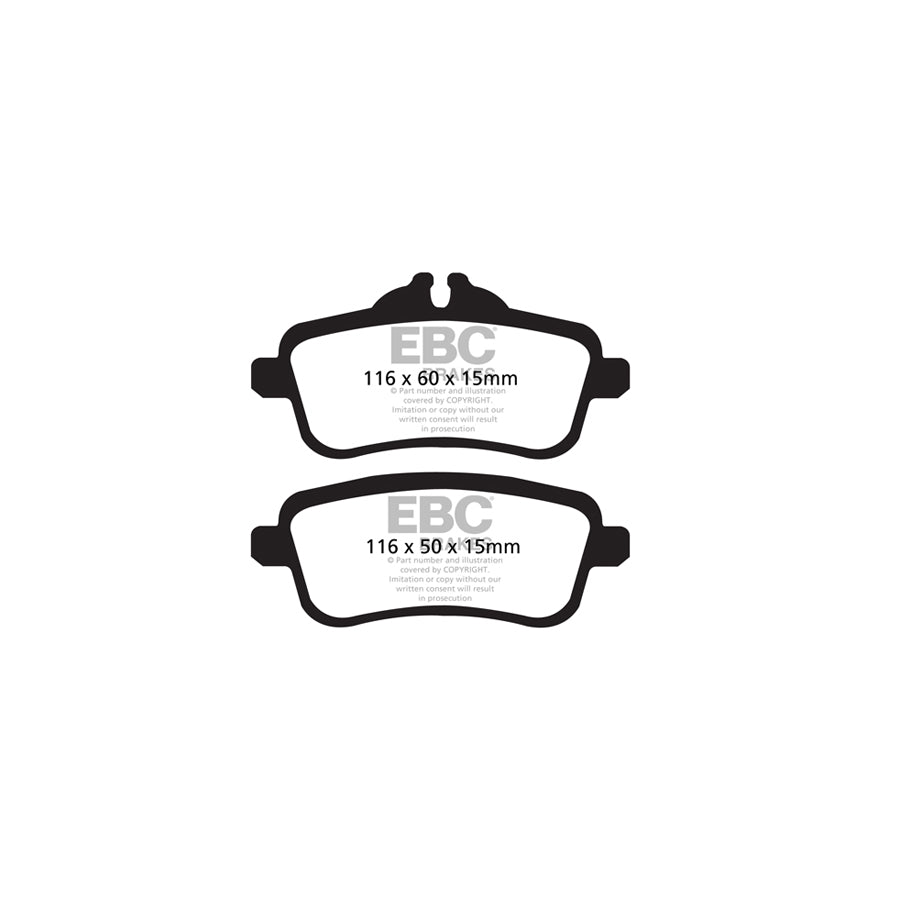 EBC PLK1607 Mercedes-Benz W176 C117 Yellowstuff Pads and Brake Line Performance Pack - TRW Caliper 3 | Duco Car Parts UK Car Parts