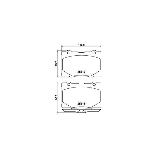 Hella 8DB 355 019 571 Brake Pad Set With Acoustic Wear Warning