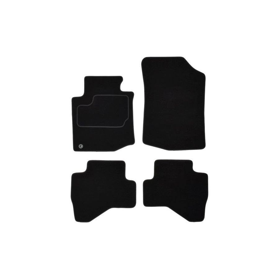 MAMMOOTH A041 TOY70 PRM 01 Floor mat set for TOYOTA Aygo (AB10) Textile, Front and Rear, Quantity: 4, Black