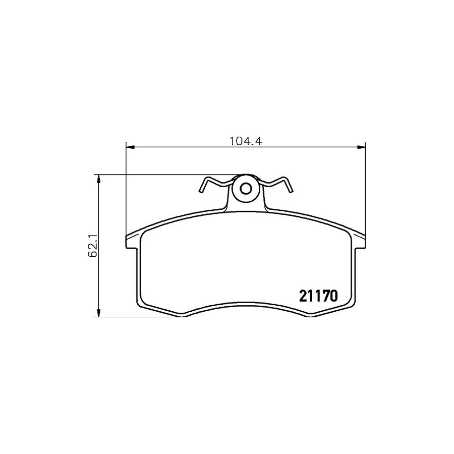Hella 8DB 355 017-731 Brake Pad Set Excl. Wear Warning Contact, With Brake Caliper Screws