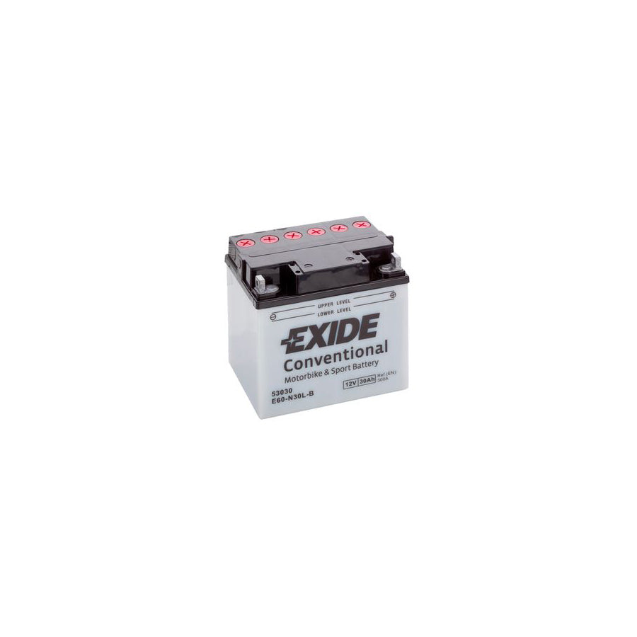 Exide E60-N30L-B 12V Conventional Motorcycle Battery | Duco Car Parts UK Car Parts