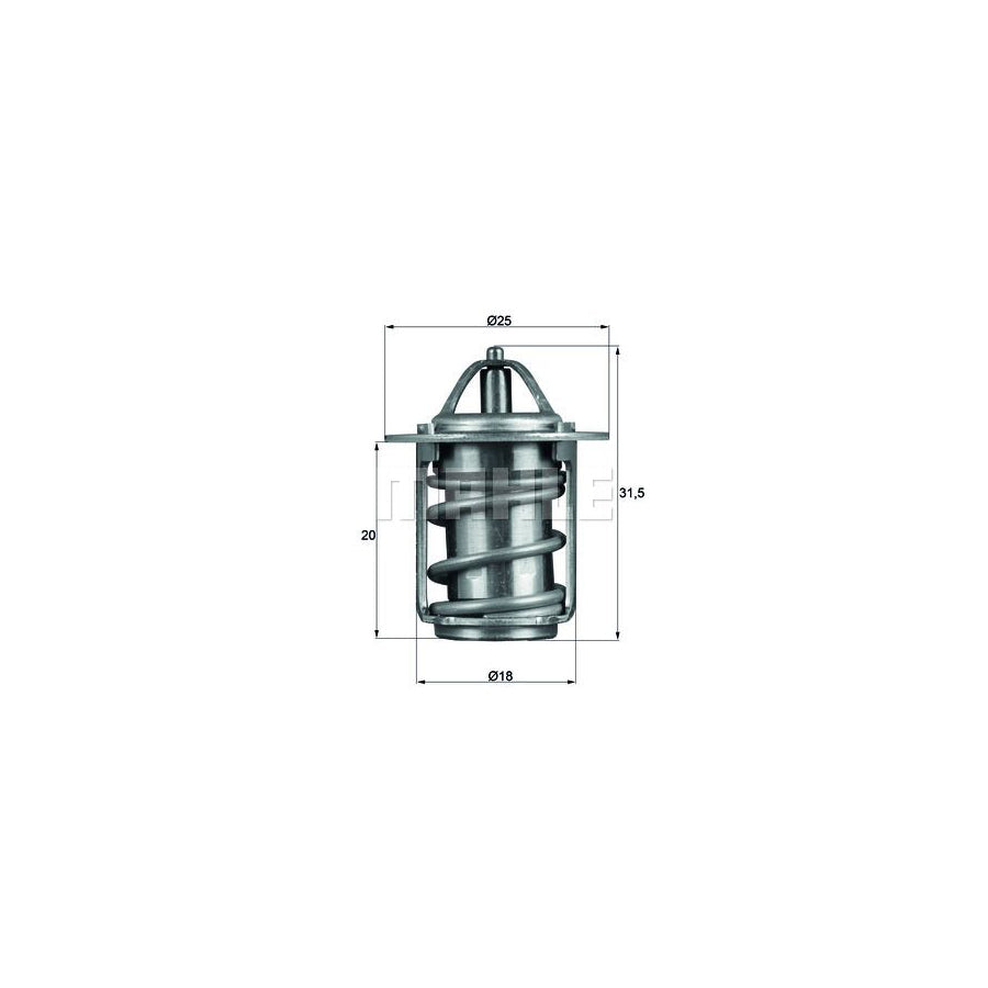 MAHLE ORIGINAL TX 6 83 Engine thermostat for PORSCHE 944 Opening Temperature: 83°C, without gasket / seal