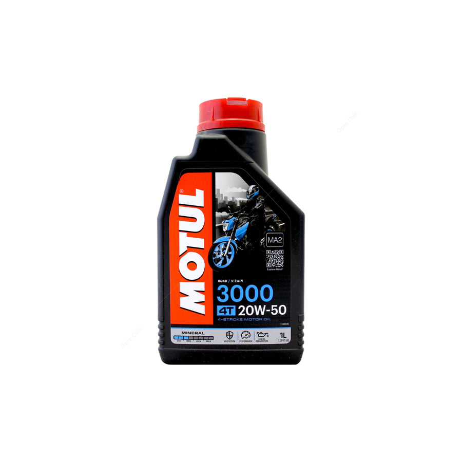 Motul 3000 4T 20w-50 4 Stroke EP Mineral Motorcycle Engine Oil 1l