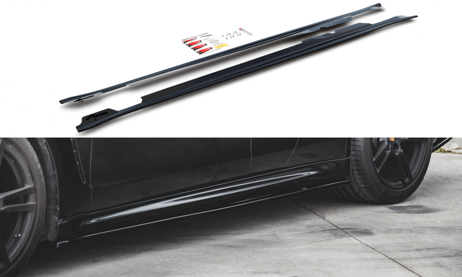 Maxton Design PO-PA-970-T-SD2T Side Skirts Diffusers V.2 Porsche Panamera Turbo 970 (Facelift) | Duco Car Parts UK Car Parts