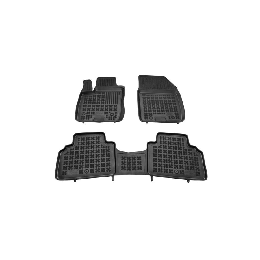 REZAW PLAST 200621 Floor mat set for FORD Tourneo Courier Elastomer, Front and Rear, Black