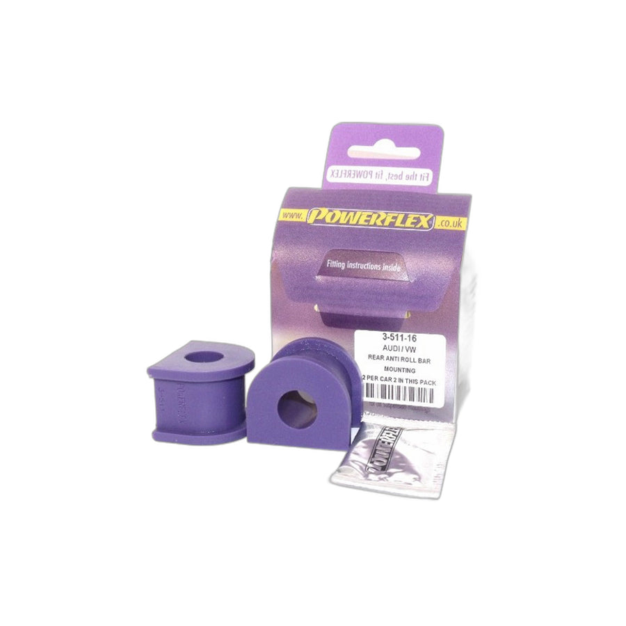 Powerflex PFR3-511-16 VW Skoda Seat Audi Rear Anti Roll Bar Mount 16mm (Inc. Golf, Bora, Octavia, Audi 80, 90) | Duco Car Parts UK Car Parts