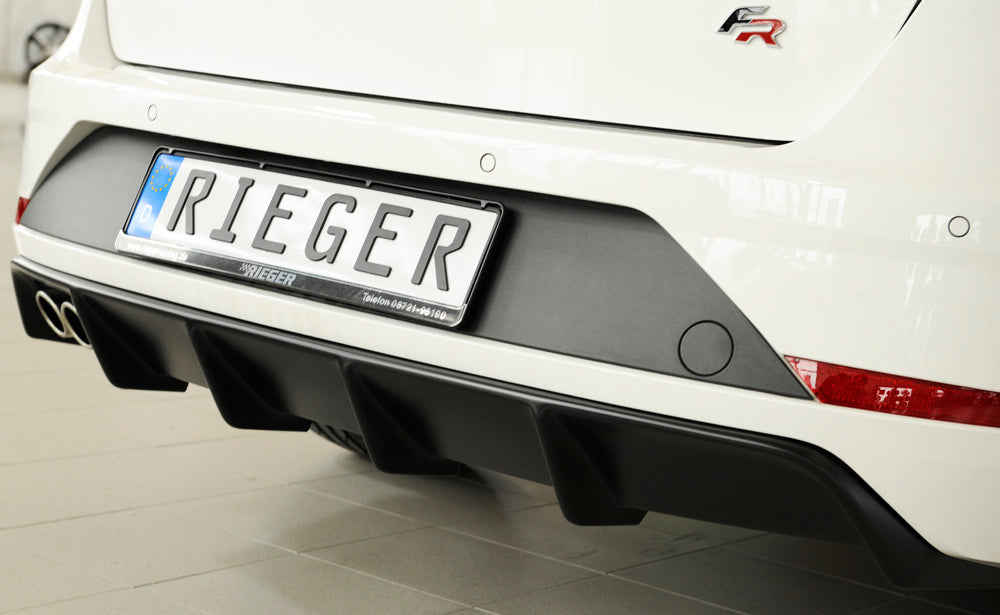 Rieger 00027035 SEAT 5F Leon FR Rear Diffuser for Twin Tailpipe Left -  Matte Black