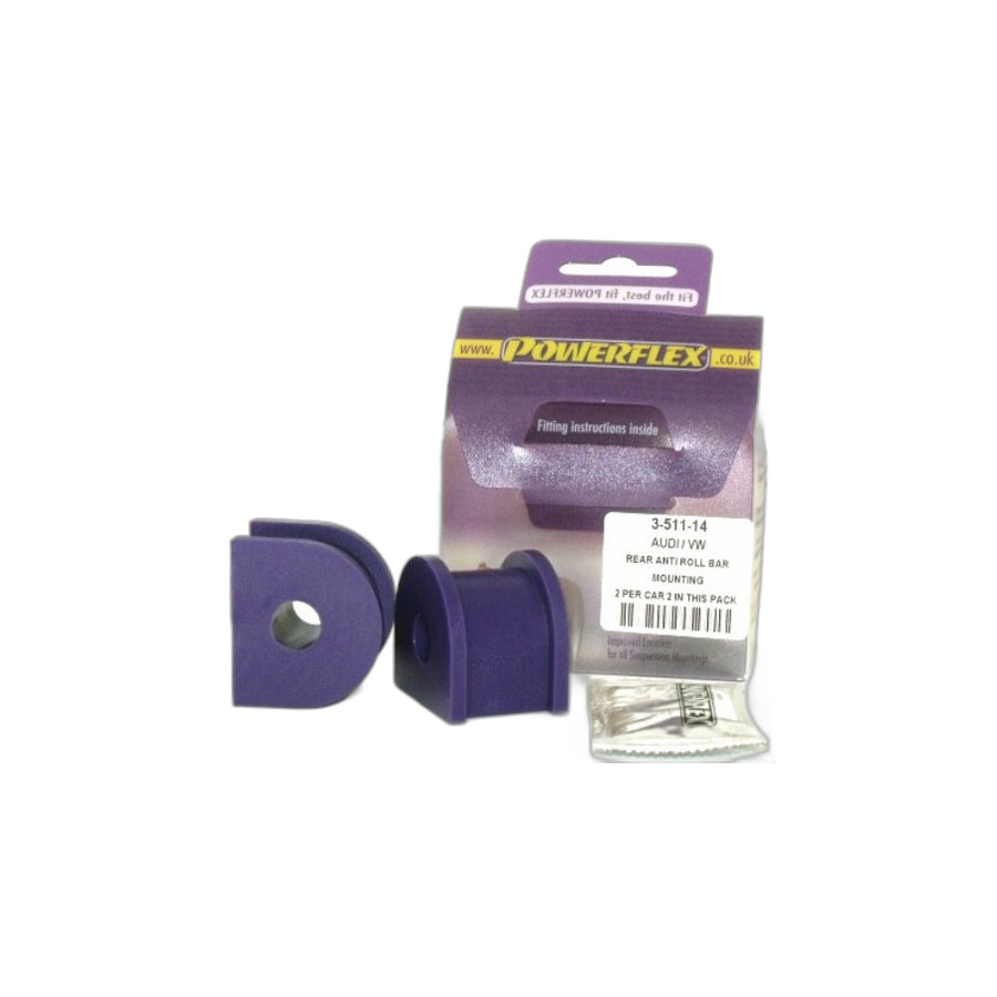Powerflex PFR3-511-14 VW Skoda Audi Rear Anti Roll Bar Mounting 14mm (Inc. Golf, Bora, Octavia, TT, S3) | Duco Car Parts UK Car Parts